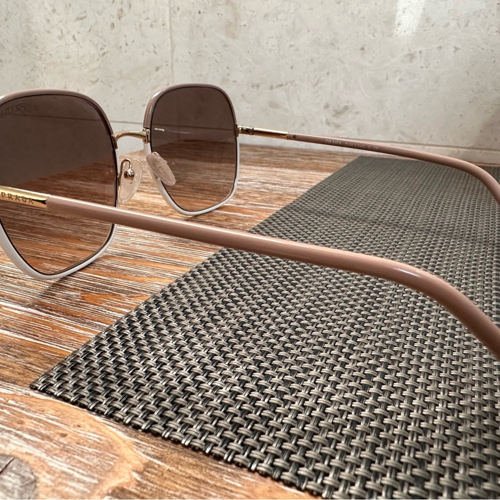 Prada women’s Sunglasses with white & tan frame. - Picture 3 of 7